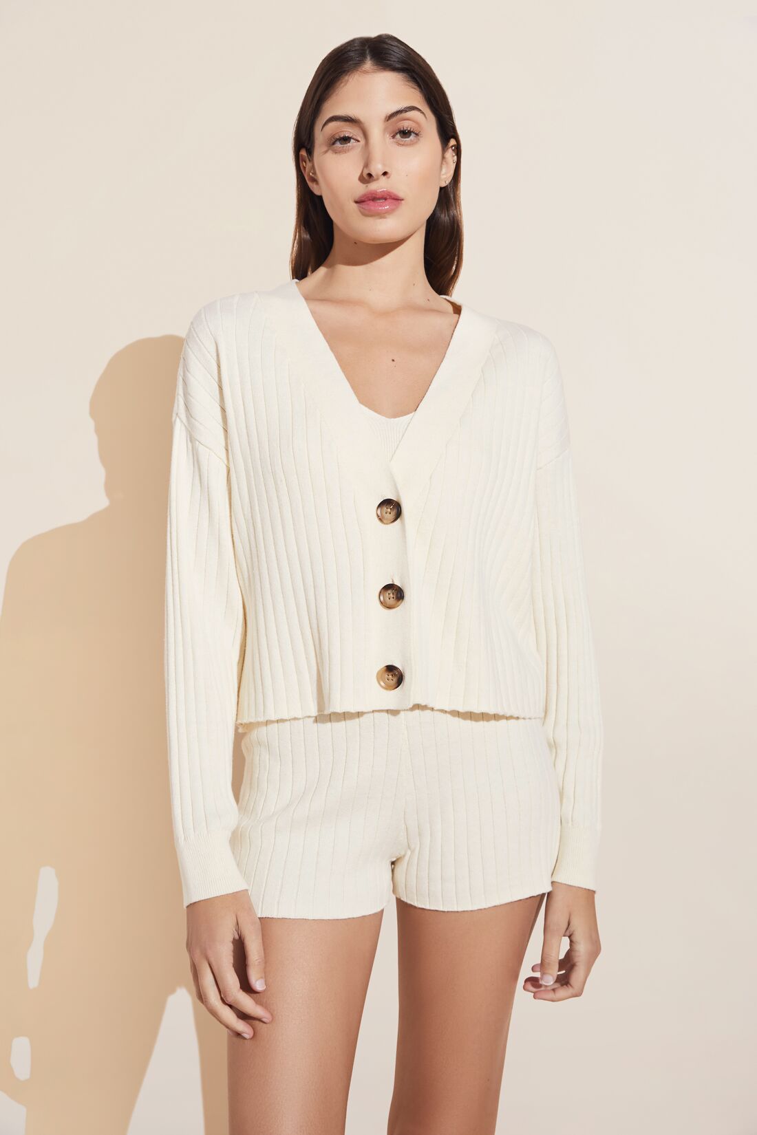 Recycled Sweater Wide Rib 3 Piece Set - Ivory